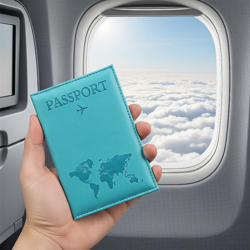 Travel Organizer Men - Porta pasaportes de cuero PU, organizador