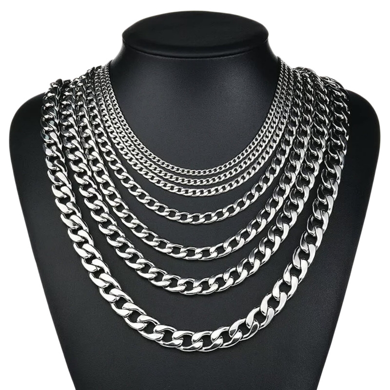 YQ 3MM-10MM 316L collar de cad - Men Accessories Neck Chain reseña y precio